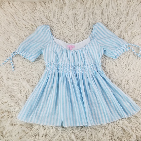 Lilly Pulitzer Tops - Lilly Pulitzer 🌼 Striped Baby Doll Blouse